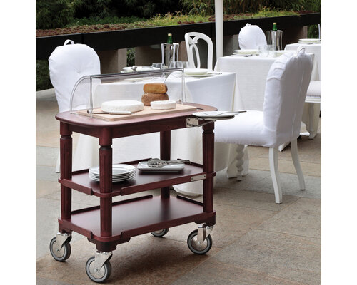 SAMBONET Mini dessert- & cheese serving trolley cooled " Versailles "   de luxe finish