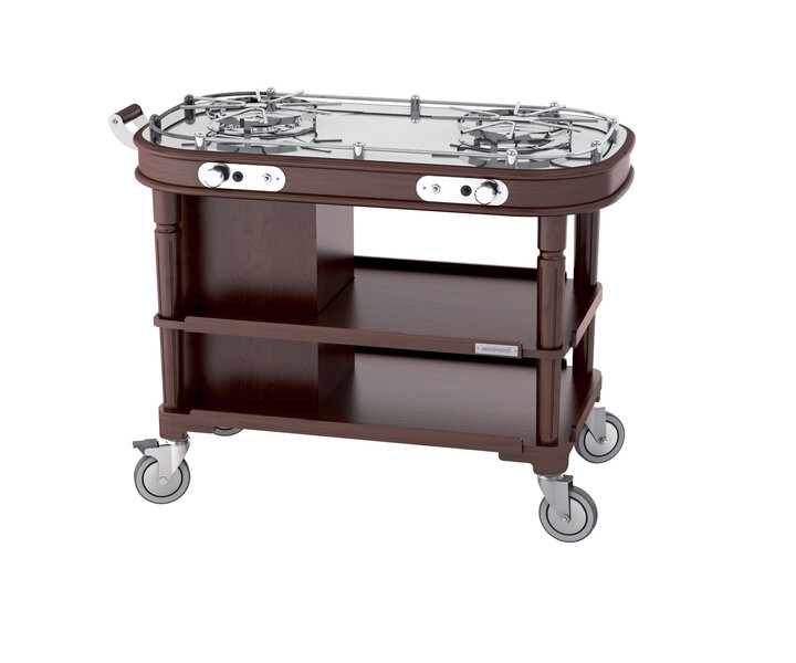 SAMBONET Flambeer trolley " Versailles "  met 2 gasbranders