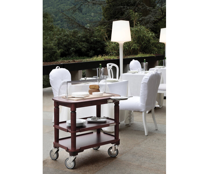 SAMBONET Mini dessert- & cheese serving trolley cooled " Versailles "   de luxe finish