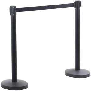 M&T Afbakeningpaal lengte 2 meter set 2 stuks zwart met zware voet