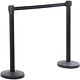 M&T Barrier pole lenght 2 meter set 2 pieces black with heavy foot.