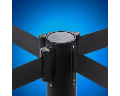 M&T Barrier pole lenght 2 meter set 2 pieces black with heavy foot.