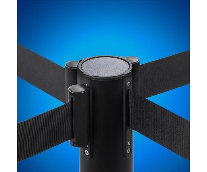 M&T Barrier pole lenght 2 meter set 2 pieces black with heavy foot.