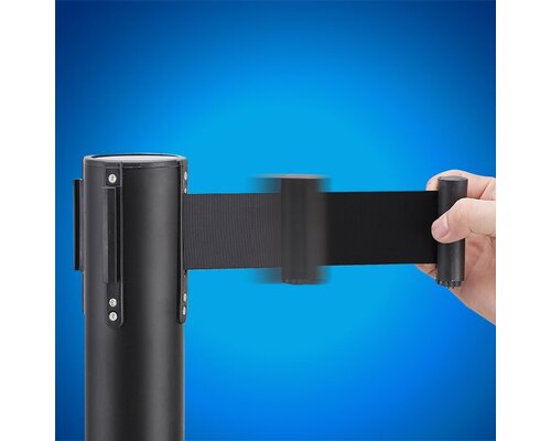 M&T Afbakeningpaal lengte 2 meter set 2 stuks zwart met zware voet