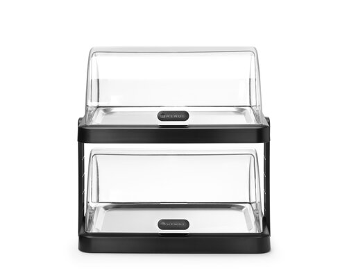 M&T Double roll-top cooling display Duo black finish