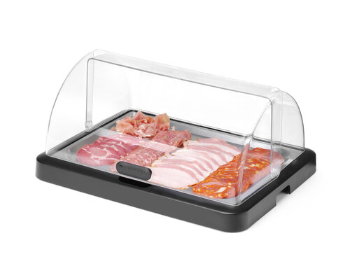 M&T Roll-top cooling display black finish