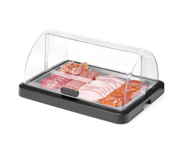 M&T Roll-top cooling display black finish