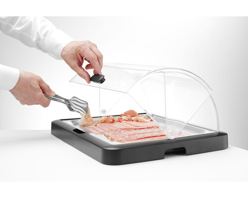 M&T Roll-top cooling display black finish