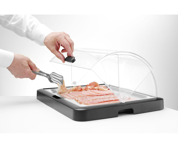 M&T Roll-top cooling display black finish