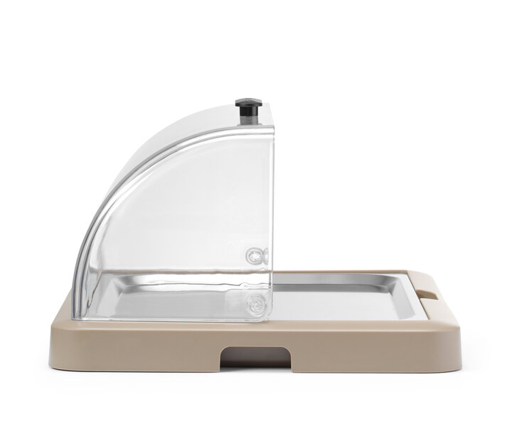 M&T Koeldisplay met rolltop  taupe kleur