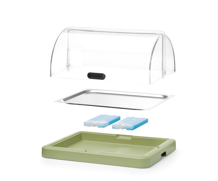 M&T Roll-top cooling display beige finish