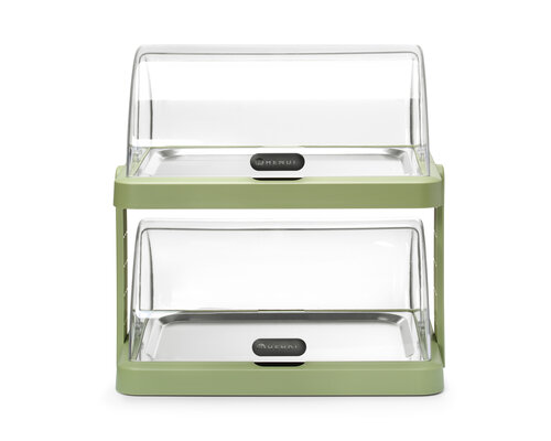 M&T Vitrine double à couvercle coulissant roll-top Duo couleur verte