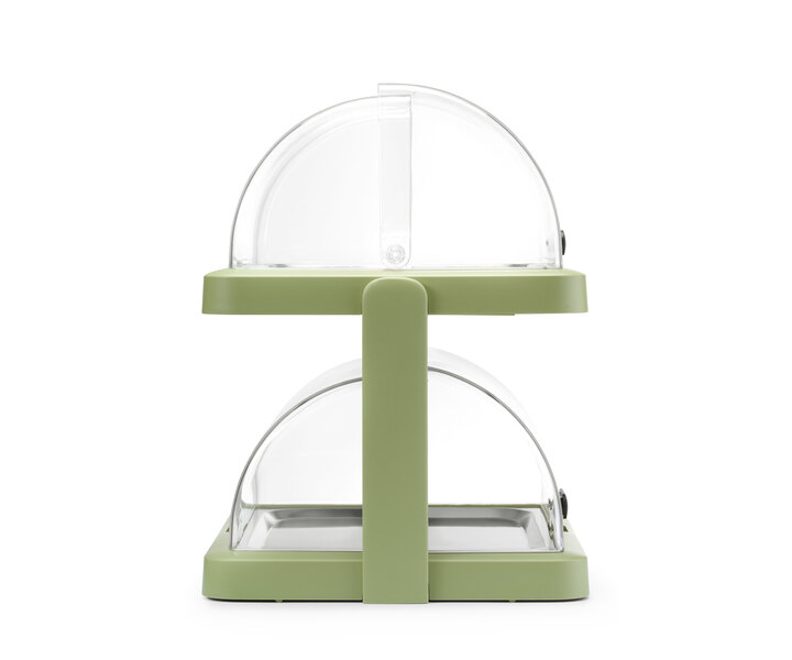 M&T Koeldisplay met dubbele rolltop  "Duo" groene kleur