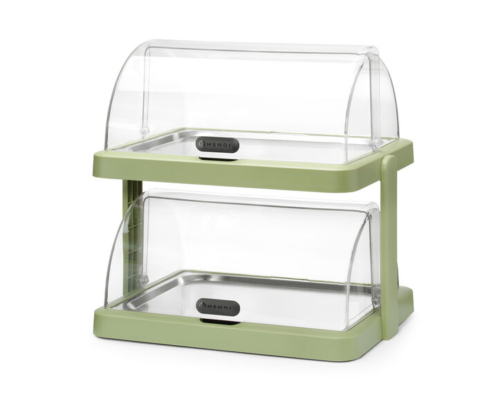 M&T Double roll-top cooling display Duo green finish