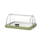 M&T Vitrine à couvercle coulissant roll-top couleur verte