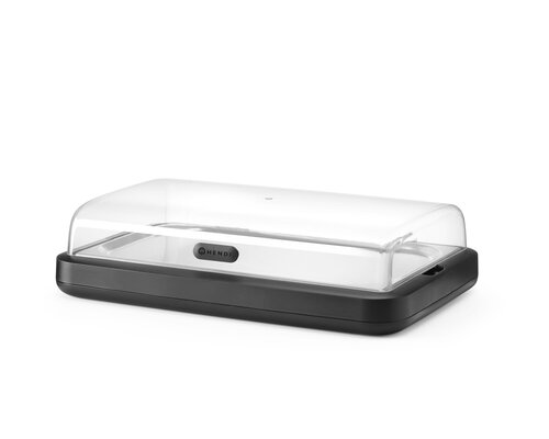 M&T Cooling display Uniq black finish with clear lid made of ABS