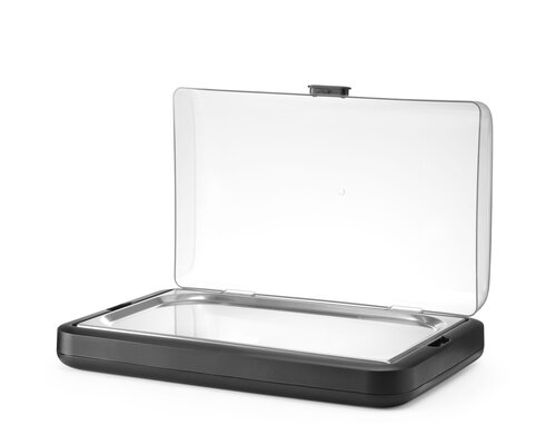 M&T Cooling display Uniq black finish with clear lid made of ABS