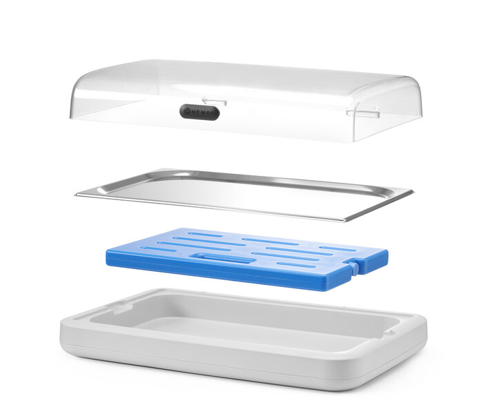 M&T Cooling display Uniq black finish with clear lid made of ABS