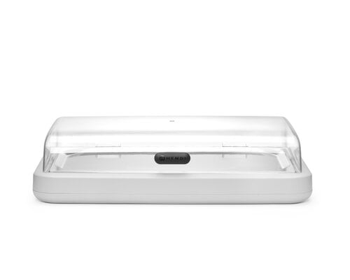 M&T Koeldisplay Uniq witte kleur met een transparant deksel van ABS