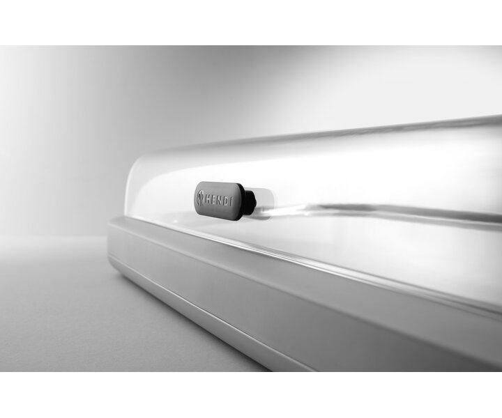 M&T Koeldisplay Uniq witte kleur met een transparant deksel van ABS