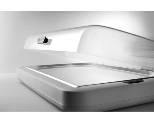 M&T Koeldisplay Uniq witte kleur met een transparant deksel van ABS