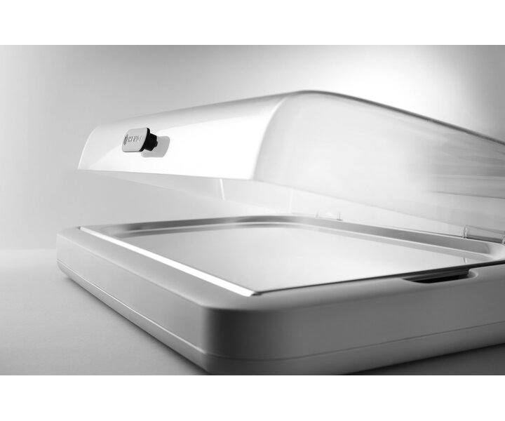 M&T Vitrine réfrigérée Uniq couleur blanche avec couvercle transparent ABS