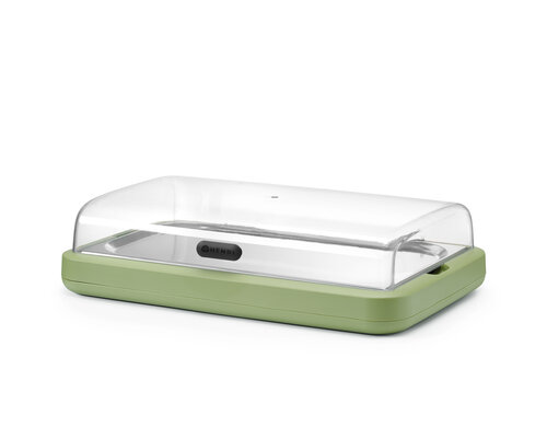 M&T Vitrine réfrigérée Uniq couleur verte avec couvercle transparent ABS