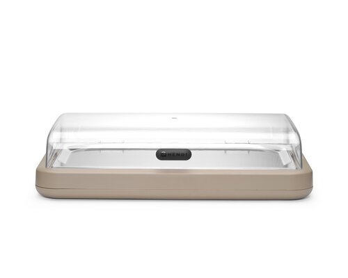 M&T Vitrine réfrigérée Uniq couleur taupe avec couvercle transparent ABS