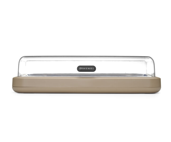 M&T Vitrine réfrigérée Uniq couleur taupe avec couvercle transparent ABS