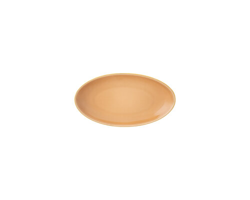 PORCEL  Plat ovale 20 x 11 cm  " Apricot gold "