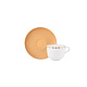 PORCEL  Ensemble tasse 28 cl et soucoupe Ø 15 cm  " Apricot gold "