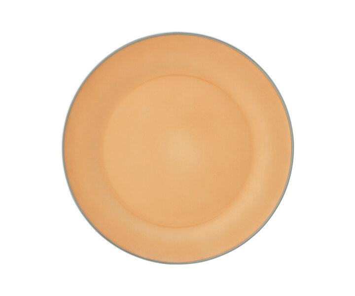PORCEL  Flat plate Ø 32 cm " Apricot Platinum " XXL  with large rim