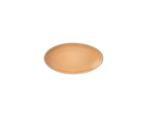 PORCEL  Oval pickle dish 20 x 11 cm " Apricot Platinum "