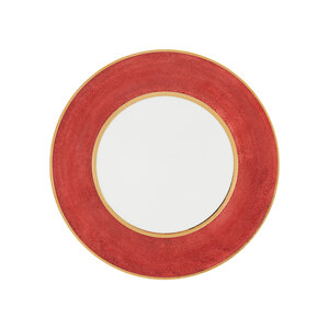 PORCEL  Flat plate Ø 28 cm " Rouge " with large rim