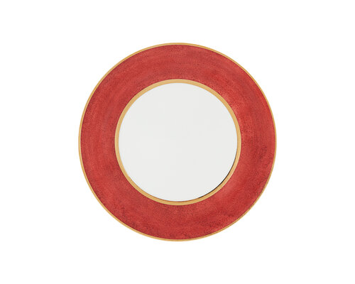 PORCEL  Flat plate Ø 28 cm " Rouge " with large rim