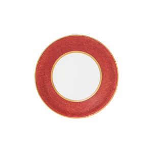 PORCEL  Flat plate Ø 22 cm " Rouge " with large rim