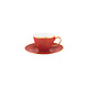 PORCEL  Cup 26 cl with saucer " Rouge "