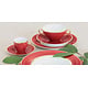 PORCEL  Ensemble tasse à consommé 33 cl et soucoupe " Rouge "