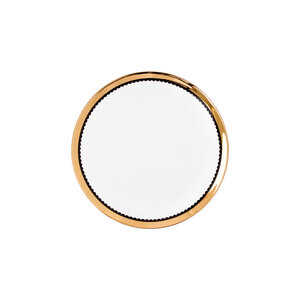 PORCEL  Flat  plate Ø 21 cm " Saturn Gold "