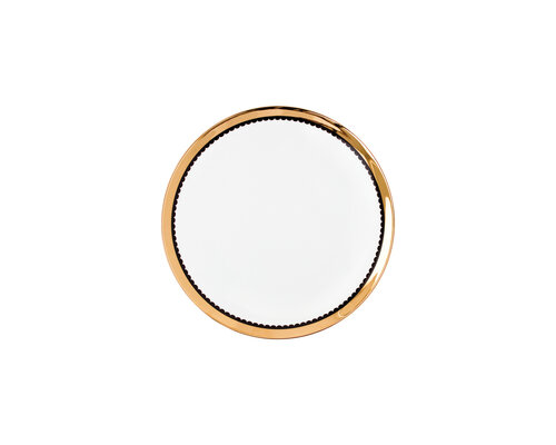 PORCEL  Flat  plate Ø 21 cm " Saturn Gold "