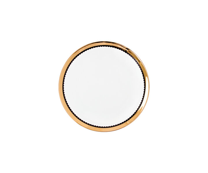 PORCEL  Assiette plate  Ø 21 cm " Saturn Gold "