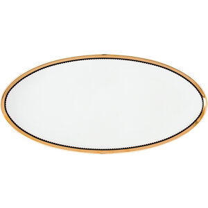 PORCEL  Ovale schotel 52 x 24 cm " Saturn Gold "   XXL