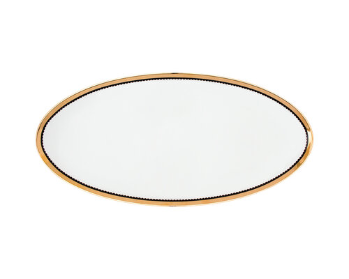 PORCEL  Oval platter 52 x 24 cm " Saturn Gold "   XXL