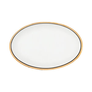 PORCEL  Oval platter 32 x 21 cm " Saturn Gold "