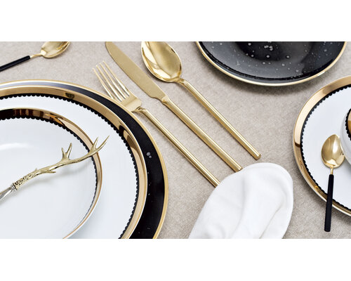 PORCEL  Oval pickle dish 20 x 11 cm " Saturn Gold "