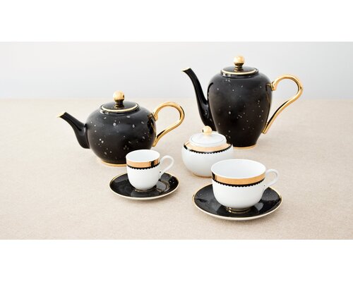 PORCEL  Cup 11 cl with saucer " Saturn Gold "