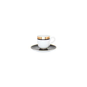 PORCEL  Cup 11 cl with saucer " Saturn Gold "