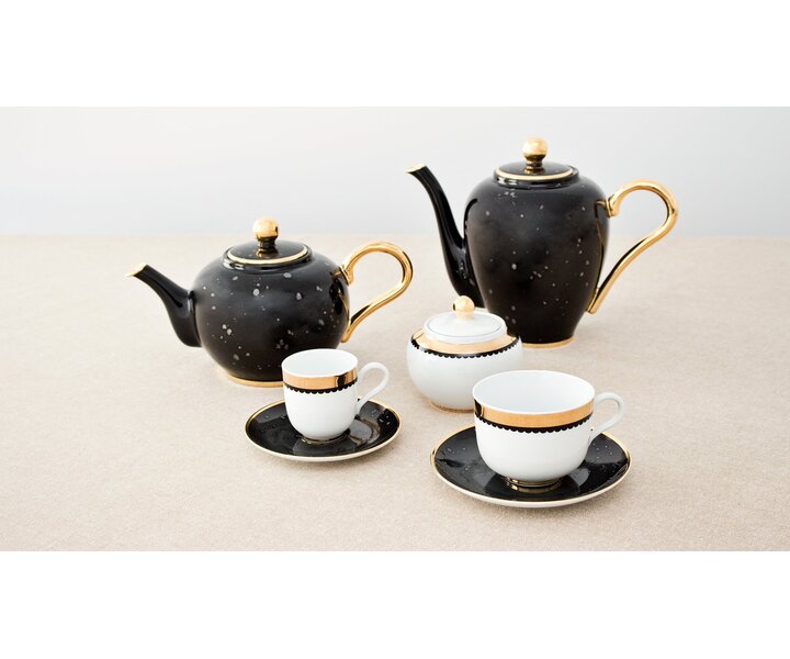 PORCEL  Cup 28 cl with saucer " Saturn Gold "