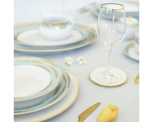 PORCEL  Cup 11 cl with saucer  " Louise Lotus "