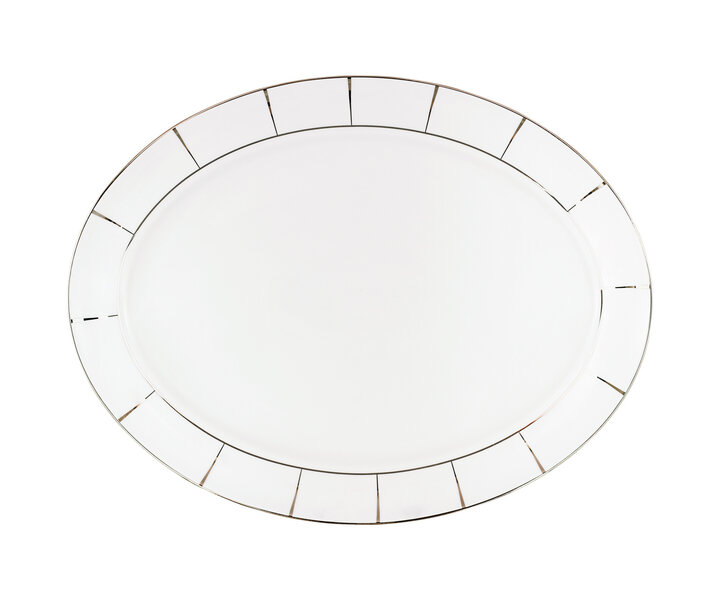 PORCEL  Oval platter 39 x 30 cm  " Excentric "